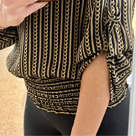 Michael Kors fitted Black and Gold Women's Top, medium - Picture 3 of 7